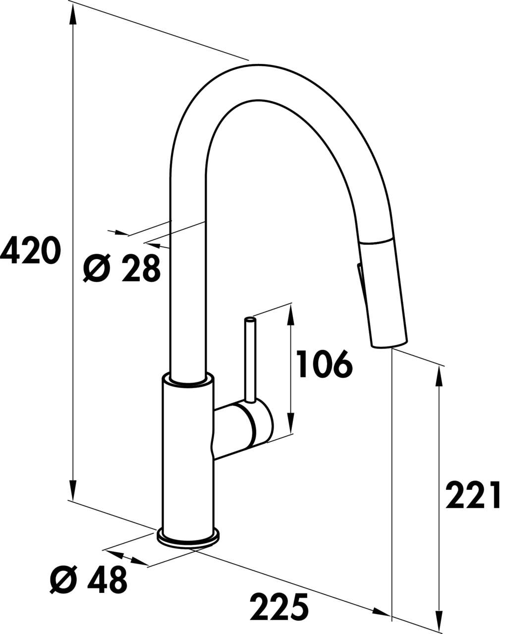 Naber 5025011, SERVIZIO Namor 6, Edelstahl, Hochdruck