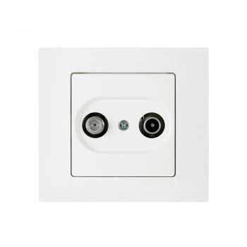 Gunsan Moderna Sat TV Steckdose, Weiss, Anschlussdose, Antennendose, Erkelenz