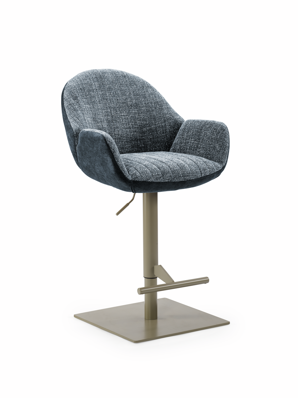 Naber 3031641, Sitro AC, Gestell perlgraumetallic, eckig, Bezug blau