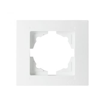 Gunsan Moderna, 1-fach Rahmen, Steckdose, Schalter, Dimmer, weiß,01291100000140,Erkelenz