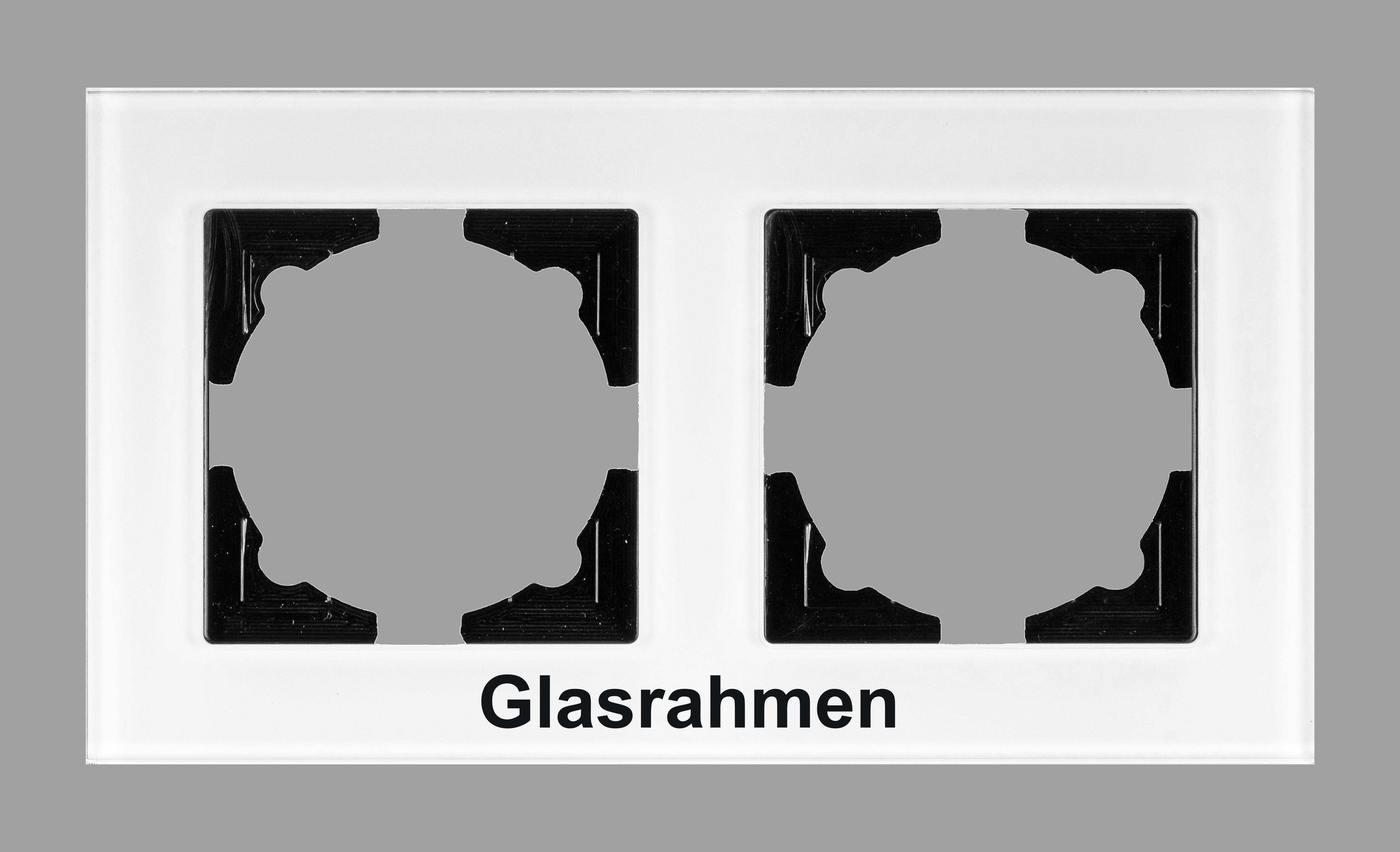 Visage 0128110141GL, 2-fach Glas-Rahmen für 2 Steckdose / Schalter  Weiß, Erkelenz