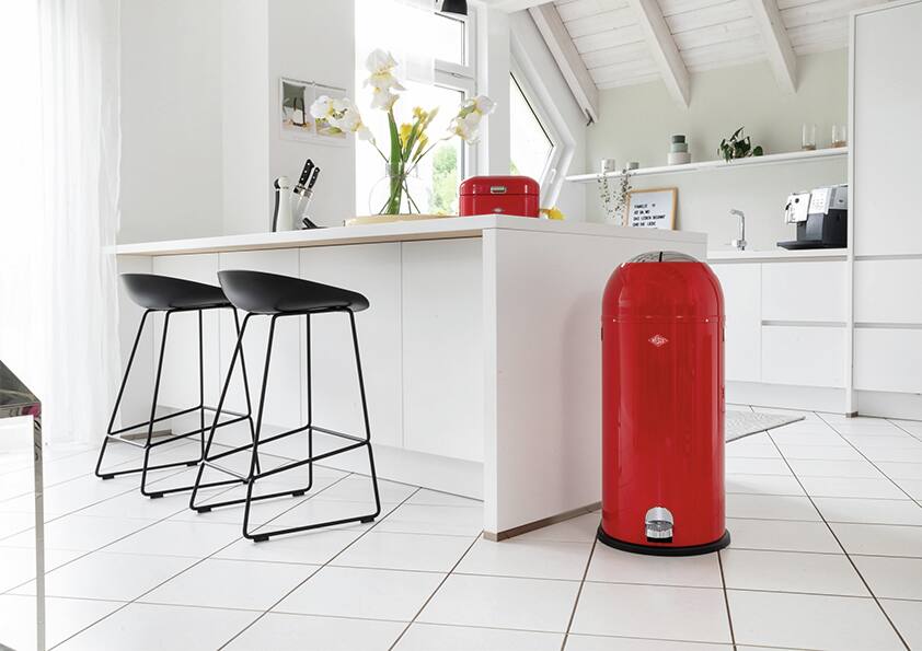 WESCO® Kickmaster Maxi, Standmülleimer, rot