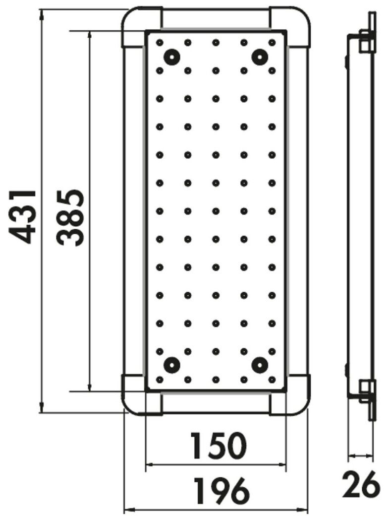 Naber 1013043 Abtropftablett klein, Edelstahl