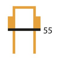 Naber 3031615, Livaro AC, frame zwart mat, hoekig, afdekking antraciet