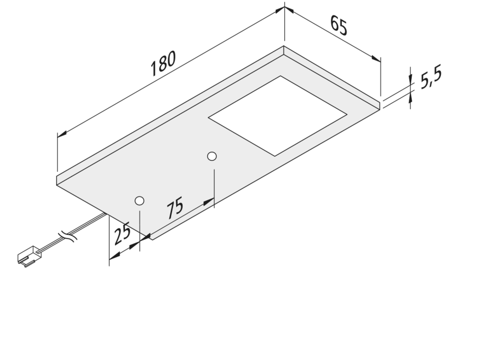 HERA LED ECO-PAD F 6W schwarz 2er Set neutralweiß 4000K