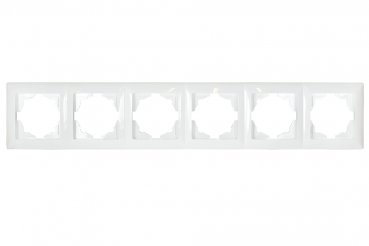 Gunsan, 01281100000147, Visage, 6-fach Rahmen, für 6 Steckdosen, Schalter, Dimmer, Weiss, Erkelenz
