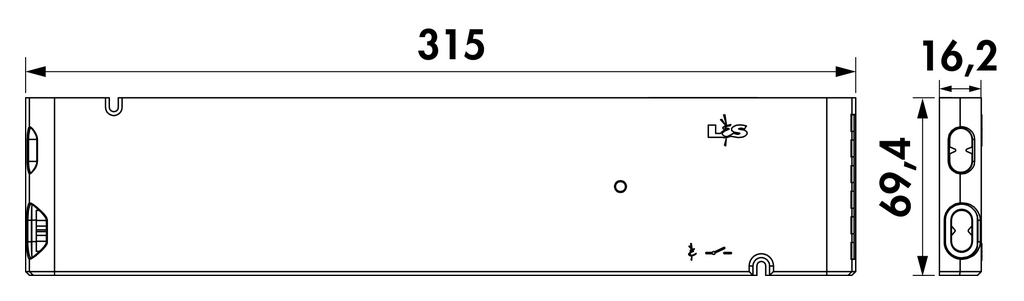 Naber 7061273 FW-Funktionskonverter, Modul 2 (Funk), 60 W, 6-fach Verteiler, Erkelenz