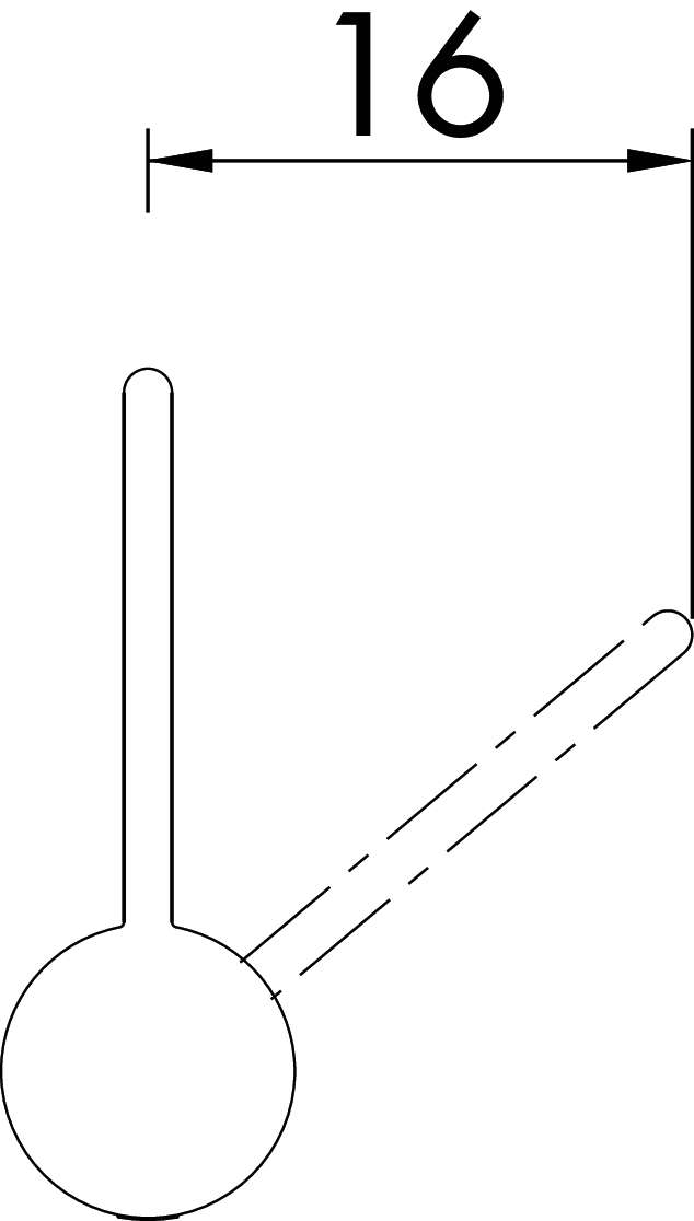 Naber 5023224, Kludi L-INE XS 1, schwarz matt, Hochdruck