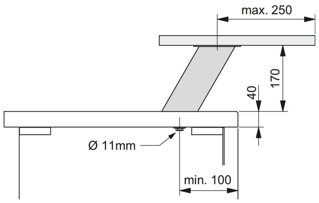 Naber 3023060, Rhodos 3, schwarz matt, H 170 mm