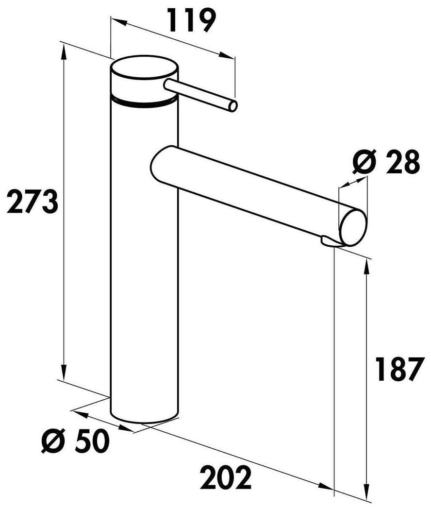 Naber 5025002, SERVIZIO Namor® 1, schwarz matt, mit Laminarstrahlregler, Hochdruck