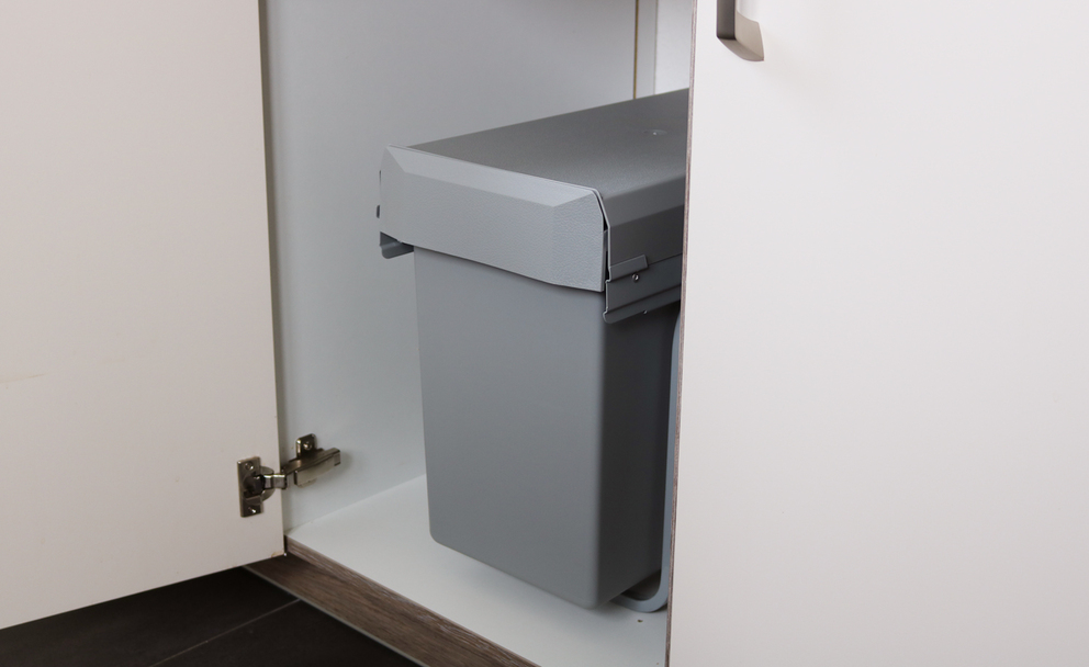 MABO Einbau-Abfallsammler 2-fach US 30 2x15 L grau Vollauszug