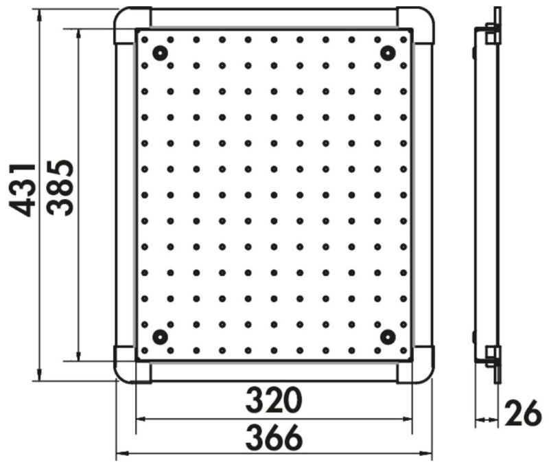 Naber 1013044 Abtropftablett groß, Edelstahl