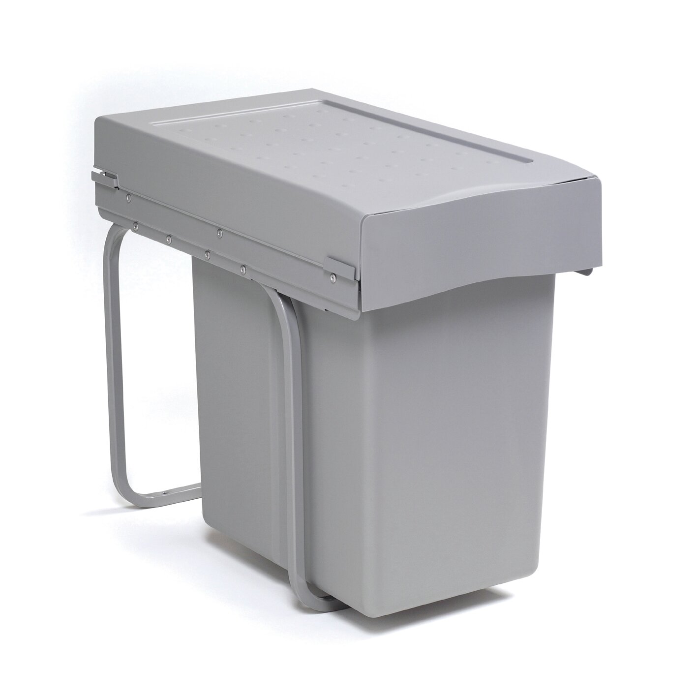 WESCO® Einbauabfallsammler 30DT mit Ablageschale, alu grau