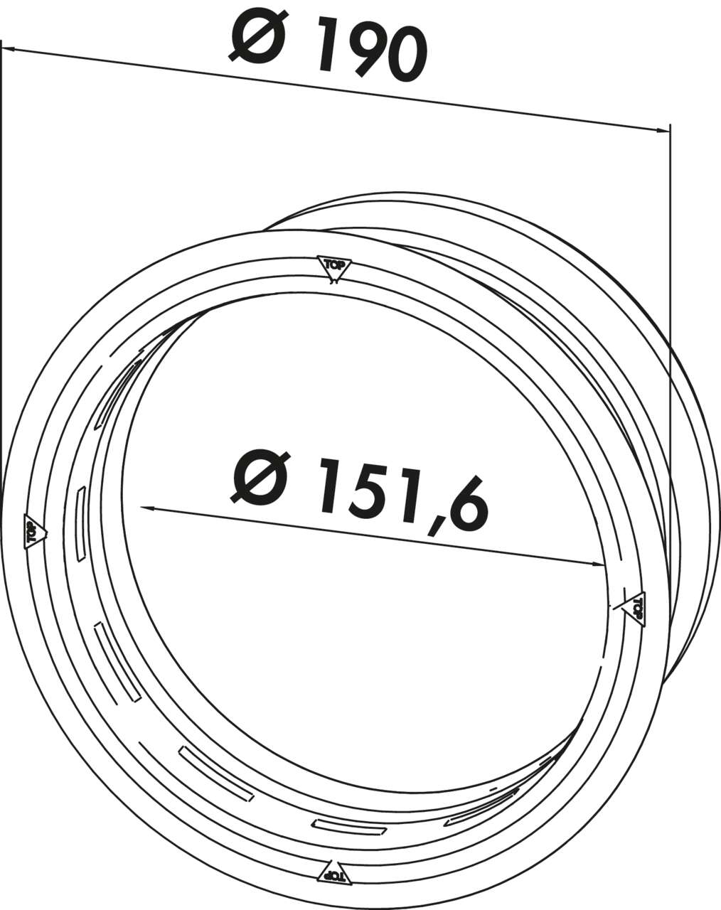 Naber 4051074, PRIME flow P-K-Klima-R 150 Mauerkasten, ziegelrot