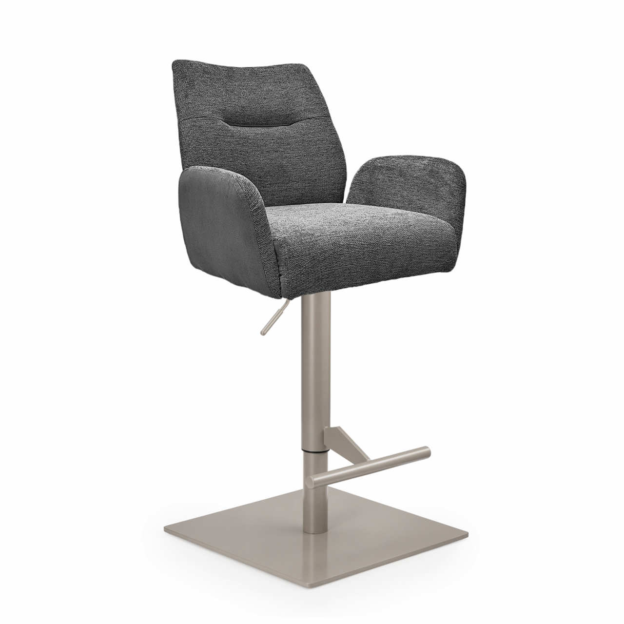 Naber 3031330, Famous AS, frame parelmetallic, hoekig, afdekking donkergrijs