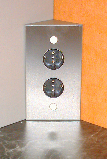 Thebo ST 3007/200/2, Energie-Ecksäule, Edelstahl