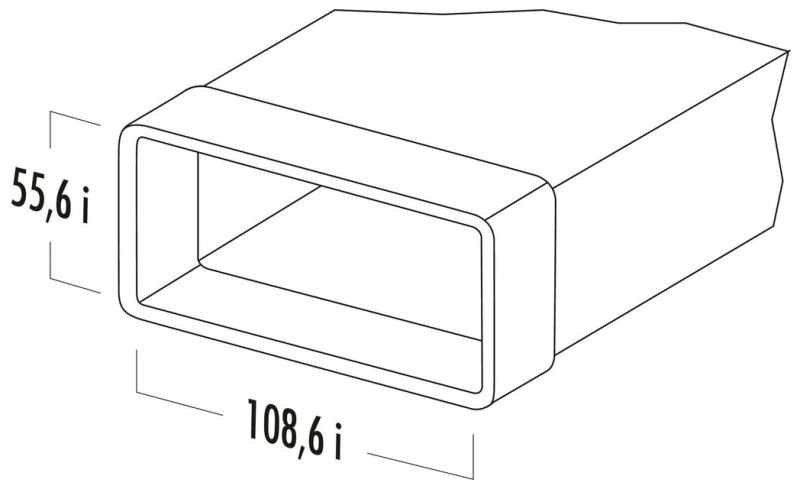 Naber 4011005, N-VRM 100 Lüftungsrohr mit Muffe, weiß, L 1000 mm