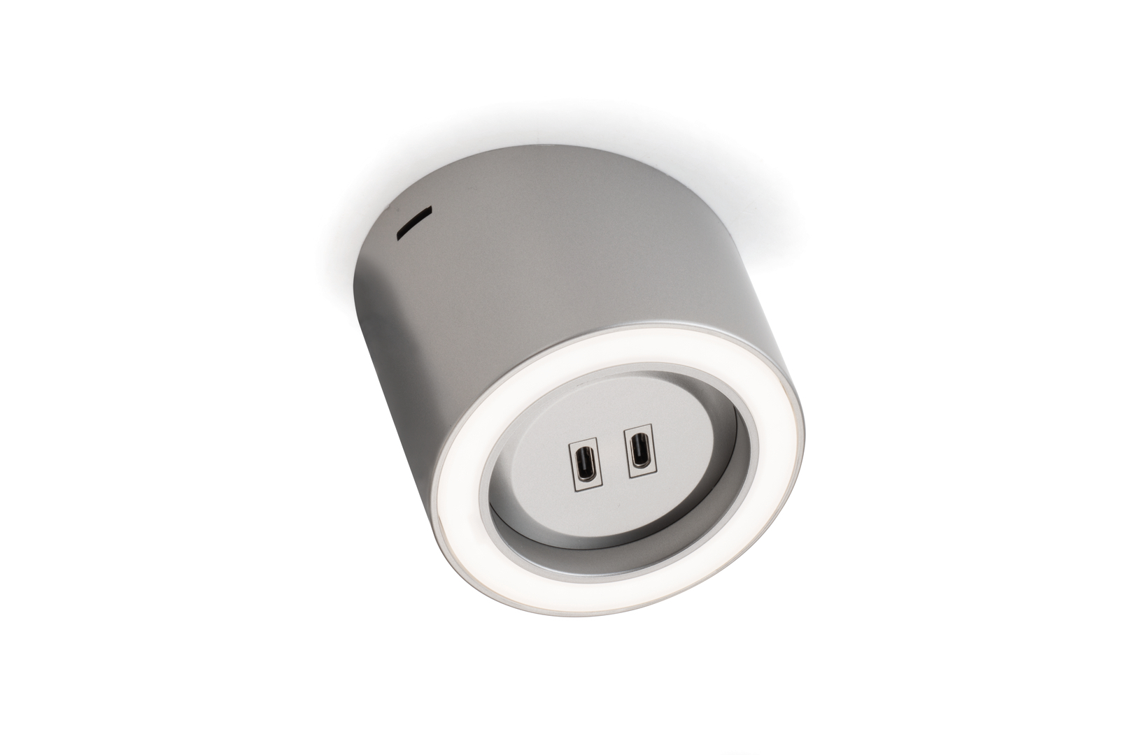 Unika 5 kleur veranderende LED, enkele lamp met 2-weg USB C, zwart mat