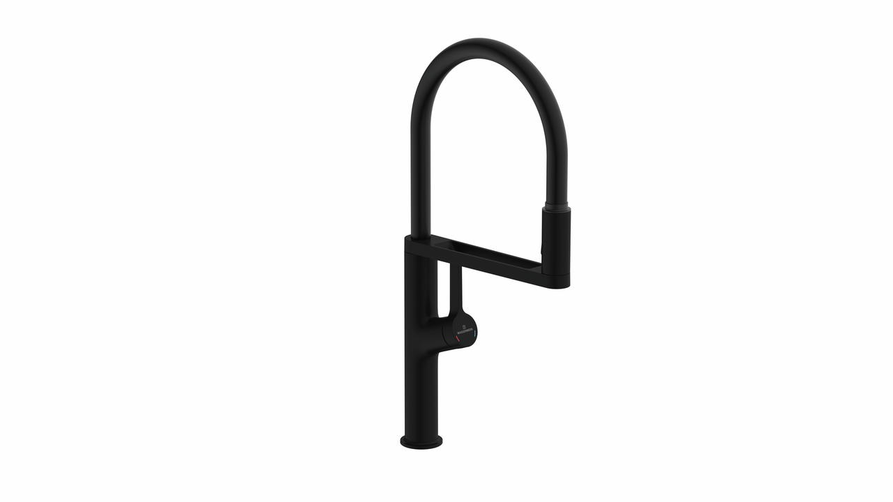 Naber 5021316, Station d'eau Aria, noir mat, haute pression