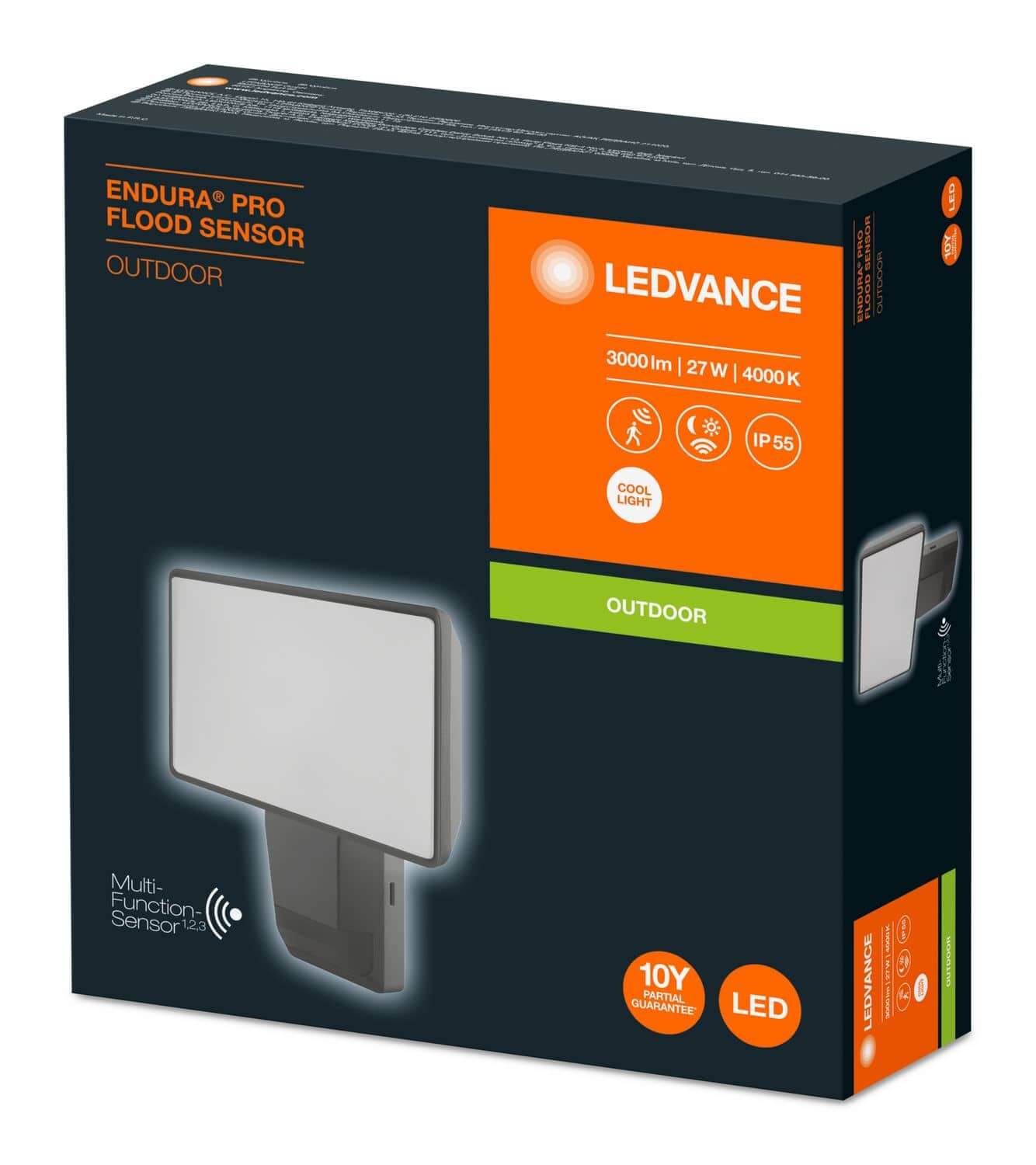 LEDVANCE LED Endura Pro Flood Sensor LED Fluter Dunkelgrau 30W 1500Lm 4000K, Erkelenz