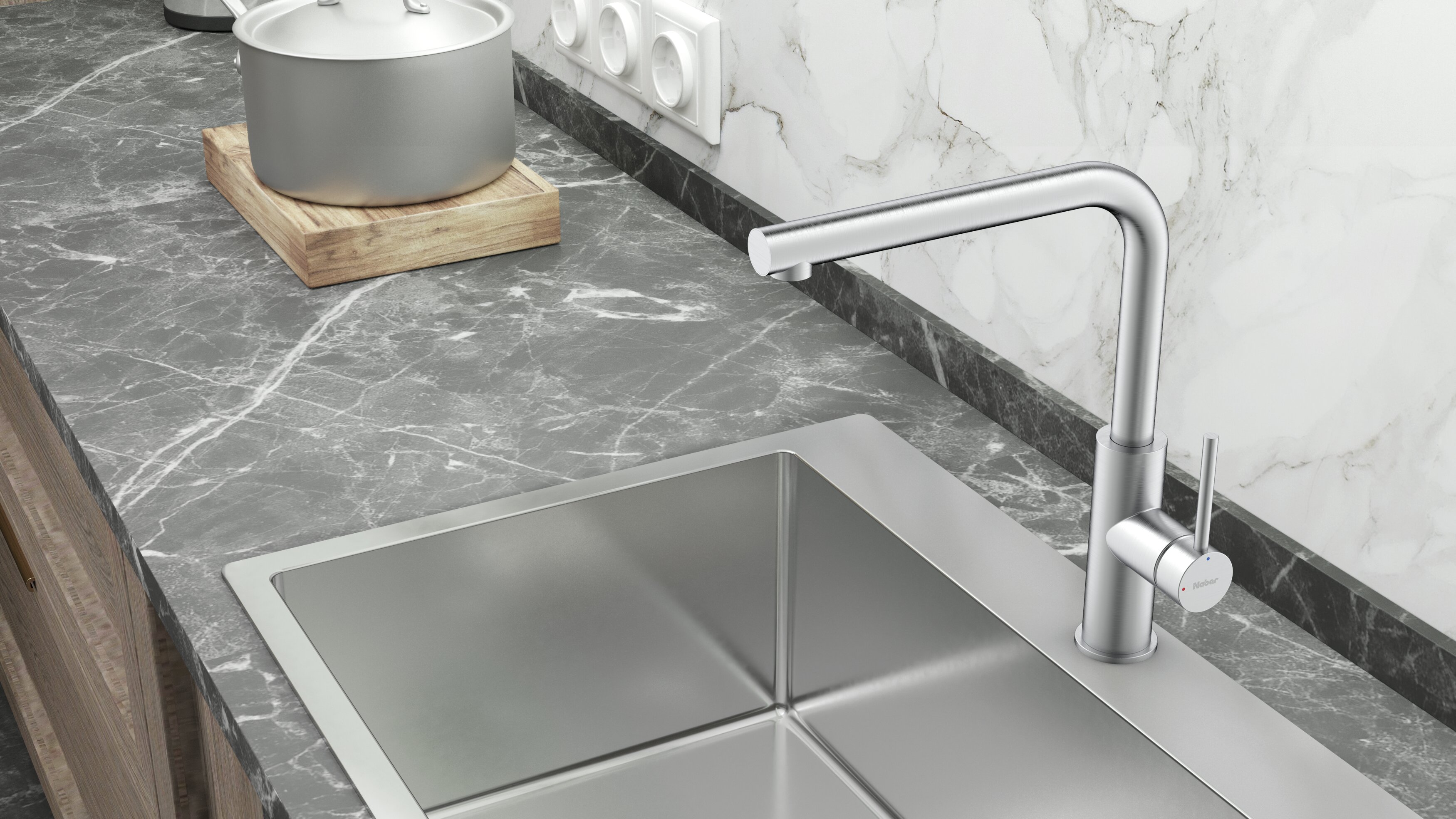 Naber 5025015, SERVIZIO Namor® 3, Edelstahl, ohne Laminarstrahlregler, Niederdruck