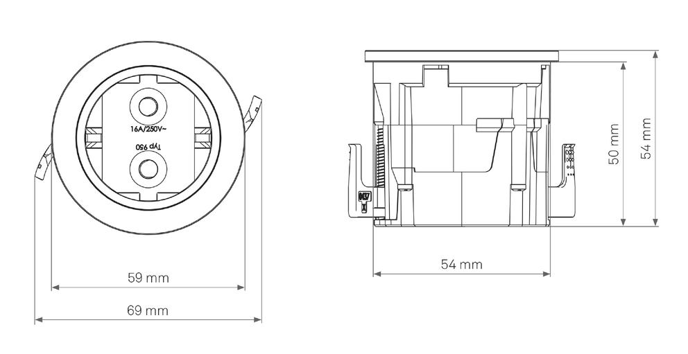EVOline® One Steckdose schwarz mit Deckel Edelstahl, Erkelenz