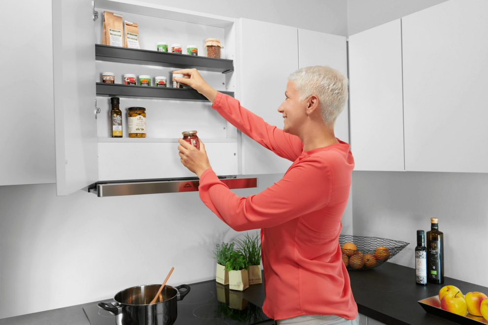 HAILO Deposito Regalsystem Flachdunstregal für 90cm Schrank, dunkelgrau, Erkelenz