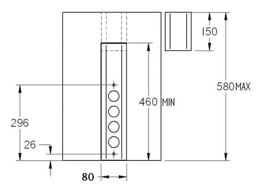 Naber, 7053092, Mira, Wand, S small, Edelstahl, Erkelenz