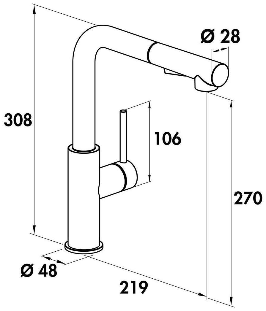 Naber 5025036, SERVIZIO Namor® 4 robinetterie de fenêtre, noir mat, haute pression
