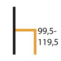 Naber 3031615, Livaro AC, frame zwart mat, hoekig, afdekking antraciet