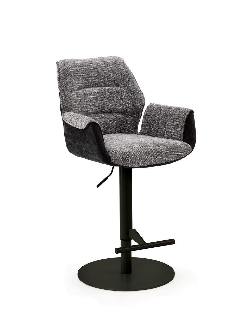 Naber 3031621, Livaro AC, Gestell schwarz matt, rund, Bezug anthrazit