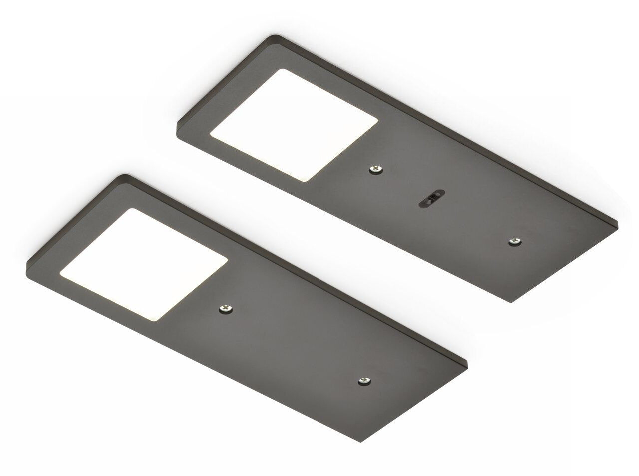 AstraLED SE schwarz matt, Set-2, 3000 K warmweiß