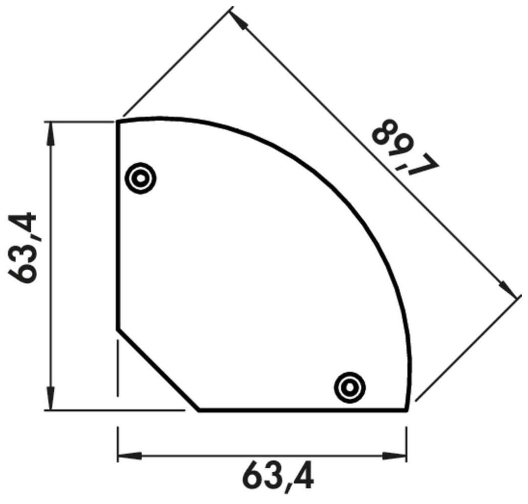Naber 7031220, Corner Doppelsteckdosen, edelstahlfarbig
