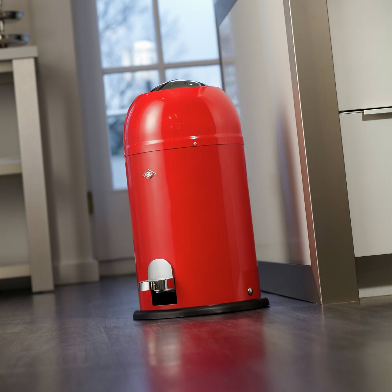WESCO® Kickmaster Junior, Standmülleimer, rot