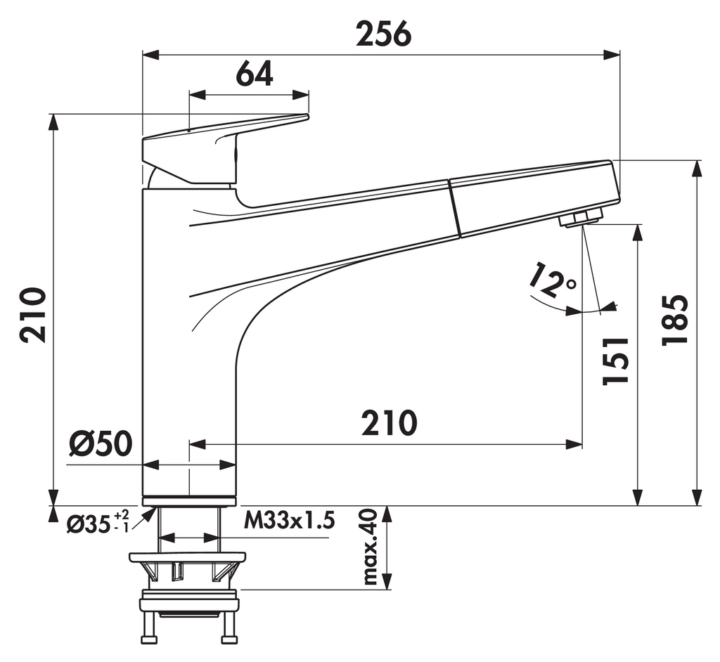 Naber 5024128, Ceraplan Neo 3, Einhebelmischer, chrom, Niederdruck, Erkelenz