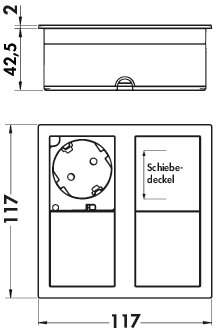 Naber 7053251, VersaHit Dual USB A/C , Edelstahl gebürstet