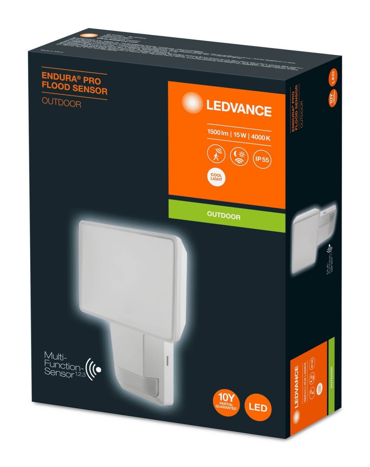 LEDVANCE LED Endura Pro Flood Sensor LED Fluter Weiss 15W 1500Lm 4000K IP55, Erkelenz