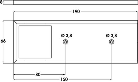 Naber 7061171 Intorno L colour change LED Set-2 with LED touch switch
