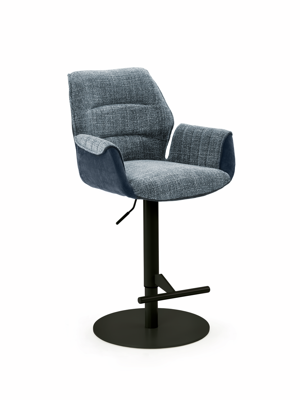 Naber 3031620, Livaro AC, Gestell schwarz matt, rund, Bezug blau