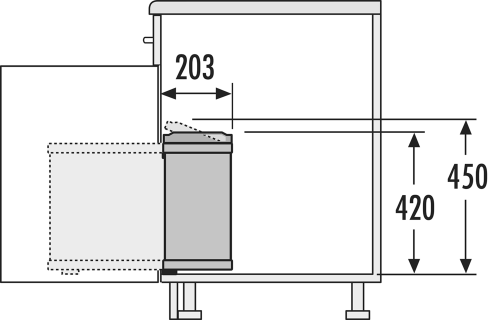HAILO Sorter 2fach ab 45er Us 2x 8 Ltr.