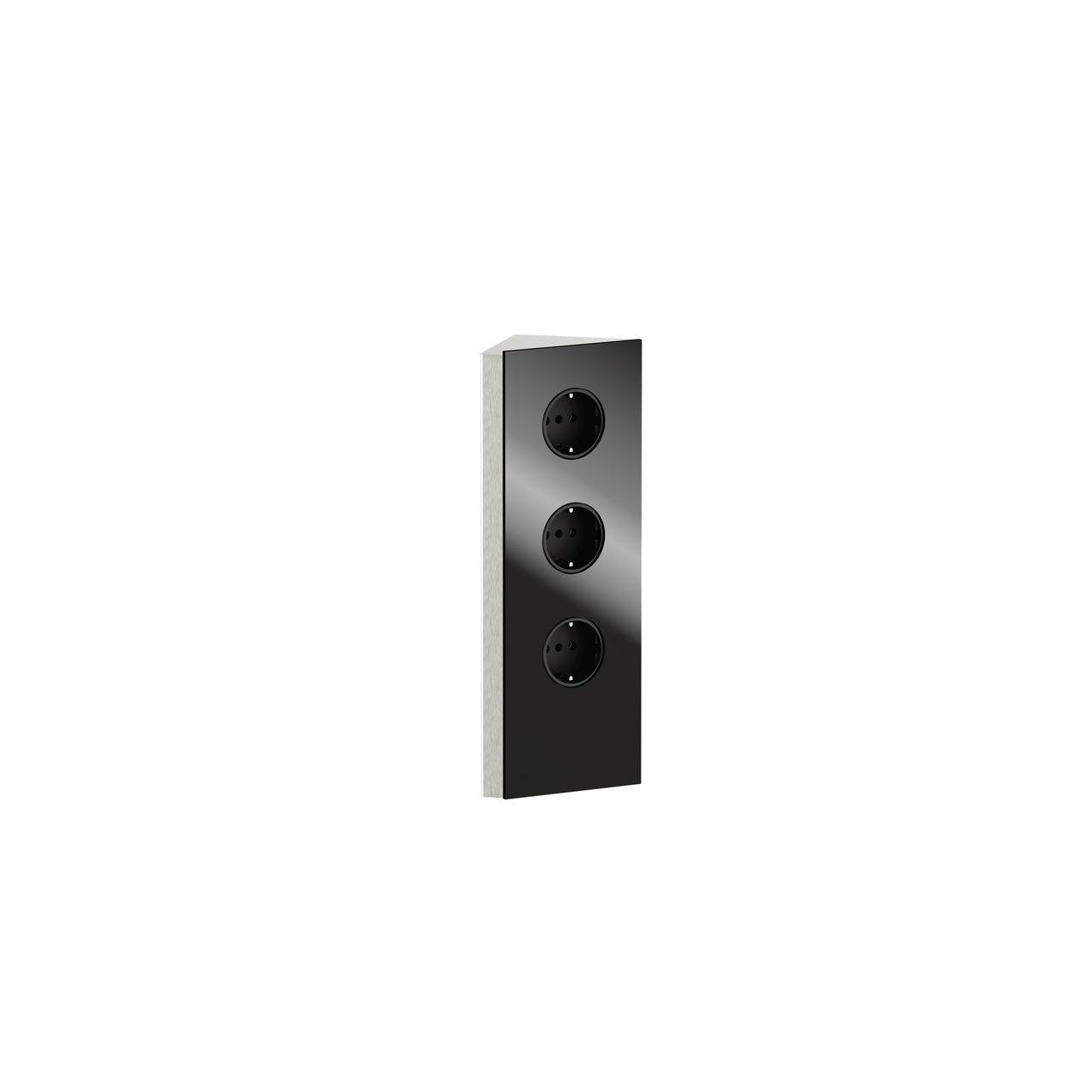 Naber 7053128, Mira Eck Glas, Edelstahl/Glas schwarz