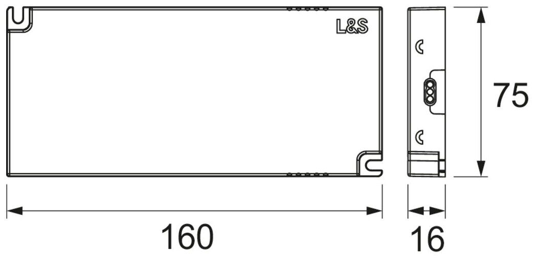 Naber 7061403, L&S Mec Driver 12 / 24V, 60/72W, weiß 
