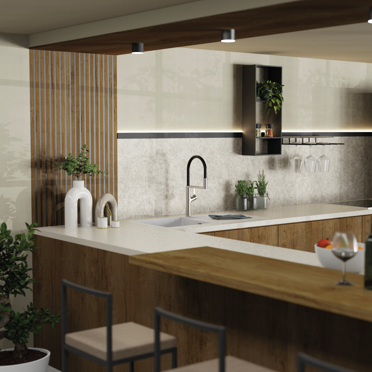Naber 5021315, Station d'eau Aria, couleur inox, haute pression